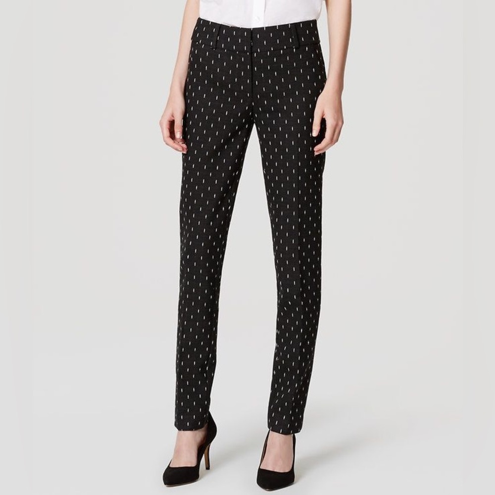 LOFT Diamond Dot Essential Skinny Ankle Pants in Marisa Fit